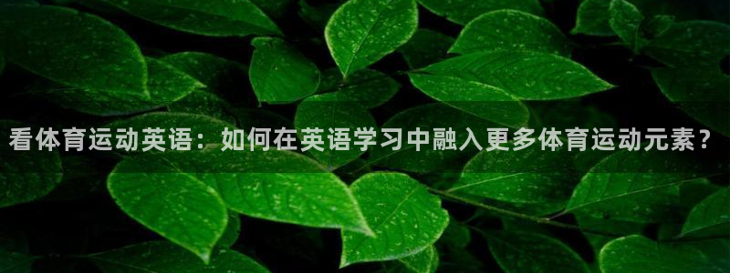 MK体育官方正版app集团官网首页：看体育运动英语：如何在英